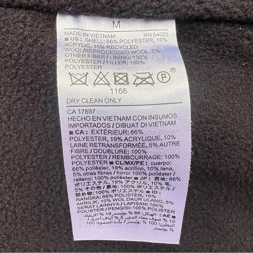 OLD NAVY GRAY HERRINGBONE WOOL BLEND PUFFER VEST SIZE MEDIUM - Picture 8 of 9
